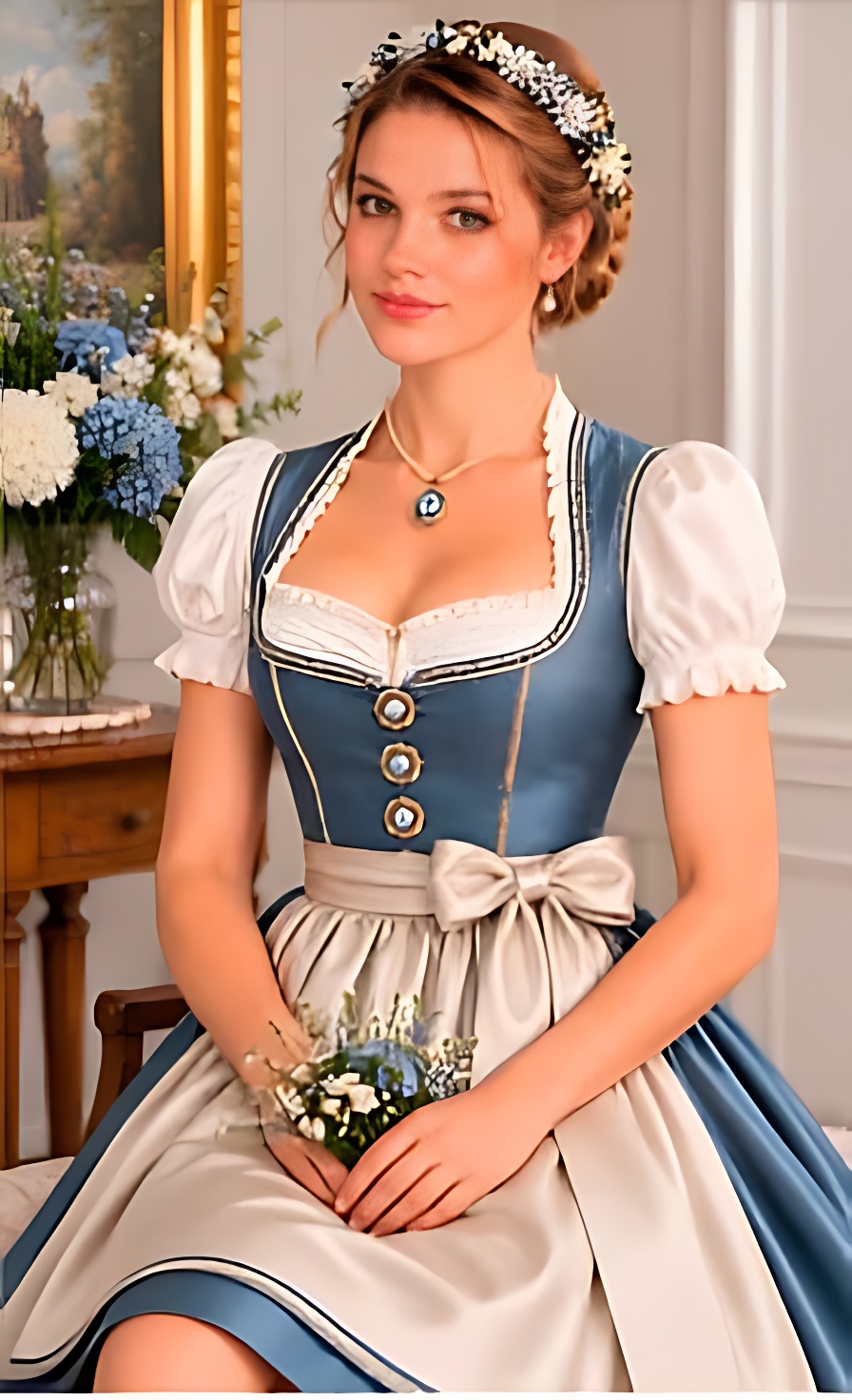 Blue & Ivory Dirndl
